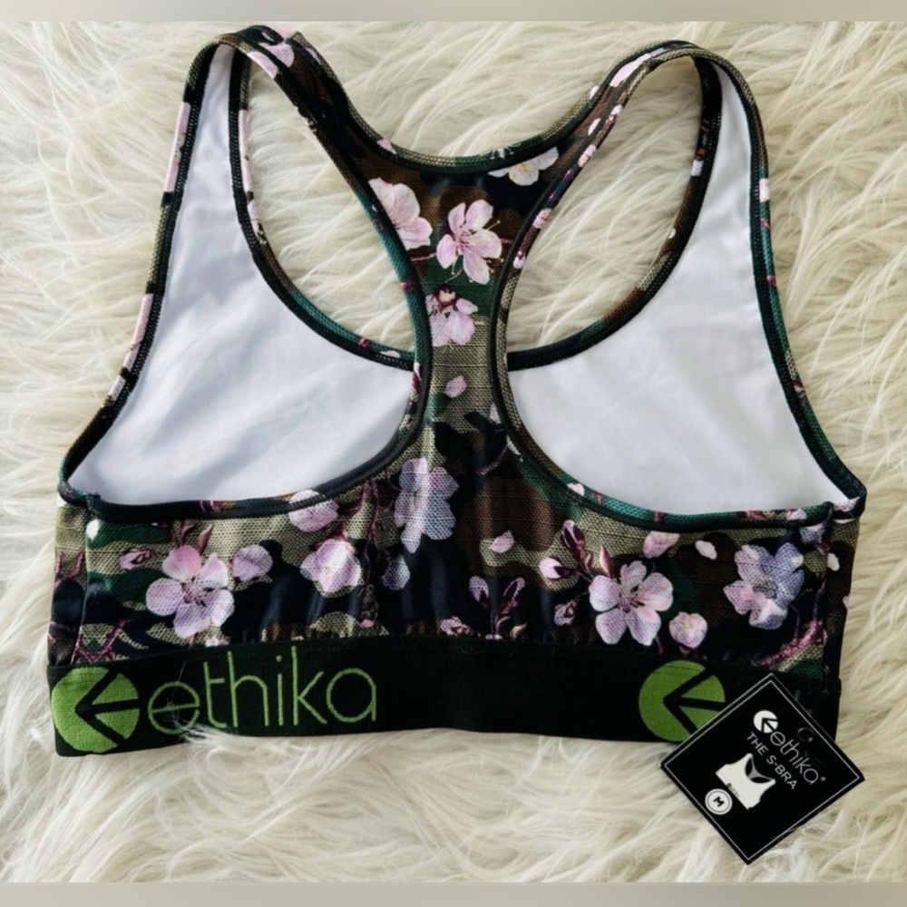 Ethika Women's Sport Bra Size Medium
Print- Peach‎ Blossom NWT - Picture 5 of 6